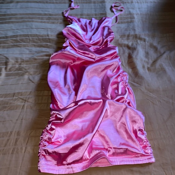 Pink Satin Dress - Picture 11 of 13